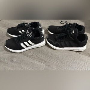 adidas Black & White Knit Running Sneakers